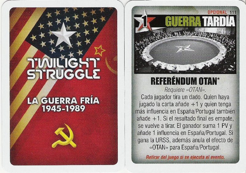 Twilight Struggle: "Referéndum OTAN" Promo Card