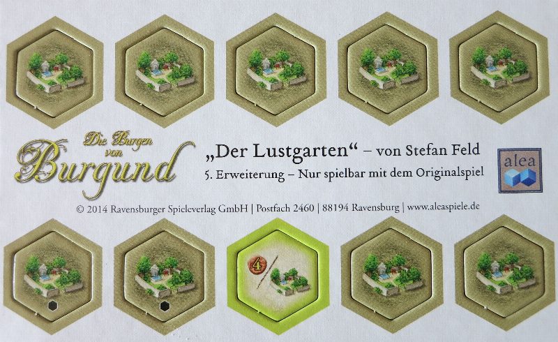 The Castles of Burgundy: 5th Expansion – Pleasure Garden