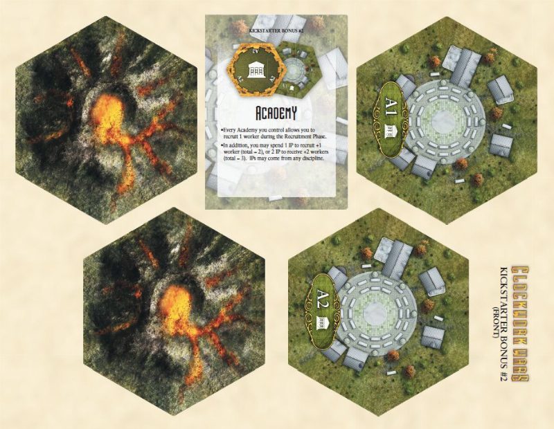Clockwork Wars: Academy & Volcano Bonus Tiles