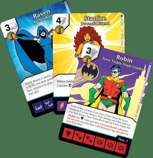 DC Comics Dice Masters: Teen Titans Promo Cards