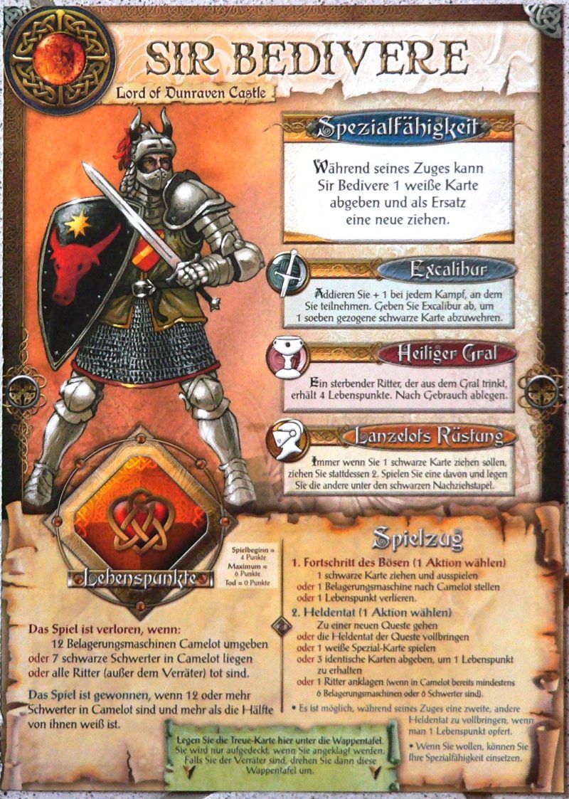 Sir Bédivère, le 8e Chevalier de la Table Ronde