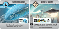 Roll for the galaxy: colonie des terraformeurs / économie diversifiée