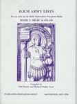 DBM Army Lists Book 2: 500 BC to 476 AD