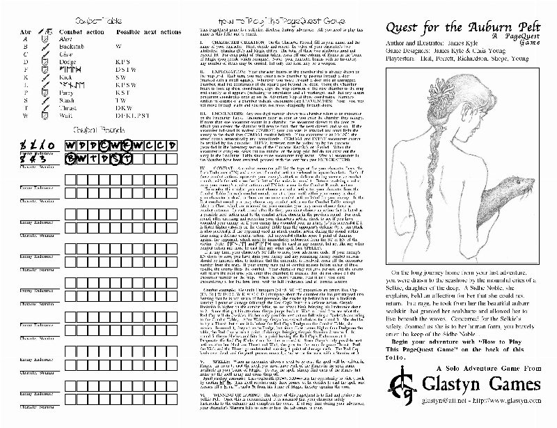 Quest for the Auburn Pelt: A PageQuest Game