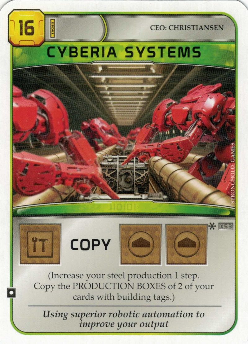 Terraforming Mars: Cyberia Systems Promo Card