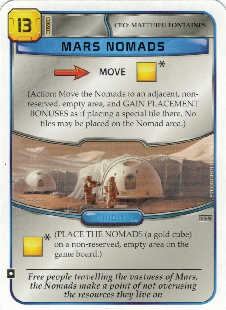 Terraforming Mars: Mars Nomads Promo Card