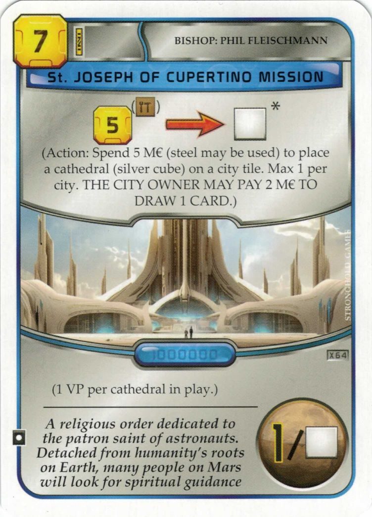Terraforming Mars: St. Joseph of Cupertino Mission Promo Card