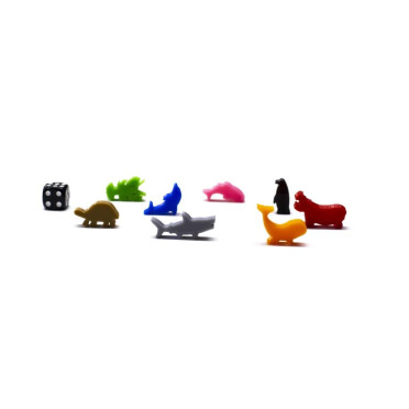 Ensemble de 8 Meeple Animaux Aquatiques