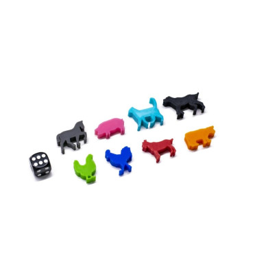 Ensemble de 8 Meeple Animaux de la Ferme