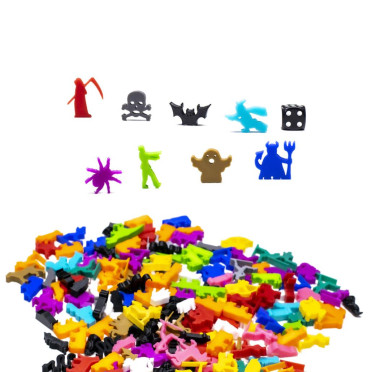 Ensemble de 8 Meeple Halloween