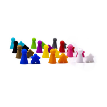 Ensemble de Pions et Meeples Classiques - Set de 24 Pièces