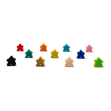 Mega Pack - Meeple Classiques (55Pcs 11 Couleurs)