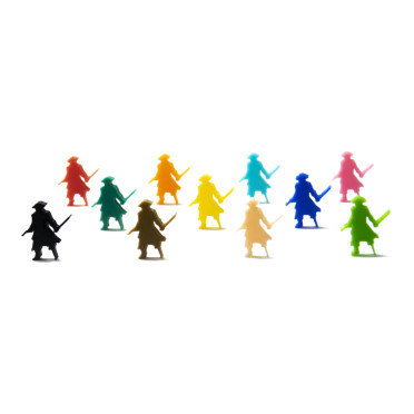 Mega Pack - Meeples Pirates (55pcs 11 Couleurs)
